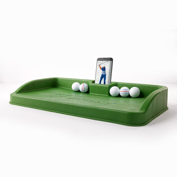 Elevate Your Golf Game with Our Premium Golf Ball Tray & Cell Phone Holder – Perfect for Simulators, Hitting Nets, and Mats!