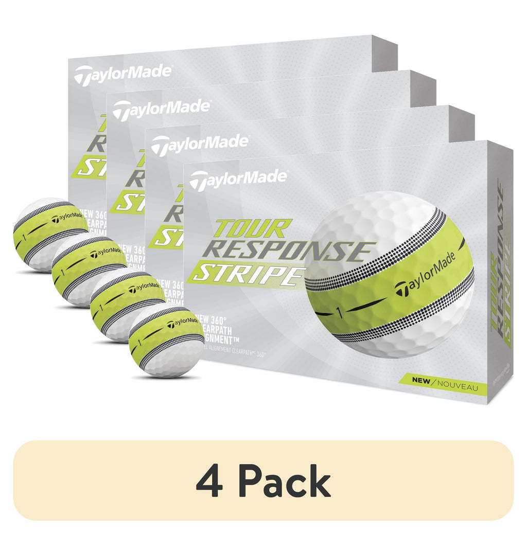 (4 Pack)  Tour Response Stripe Golf Balls, 12 Pack, White