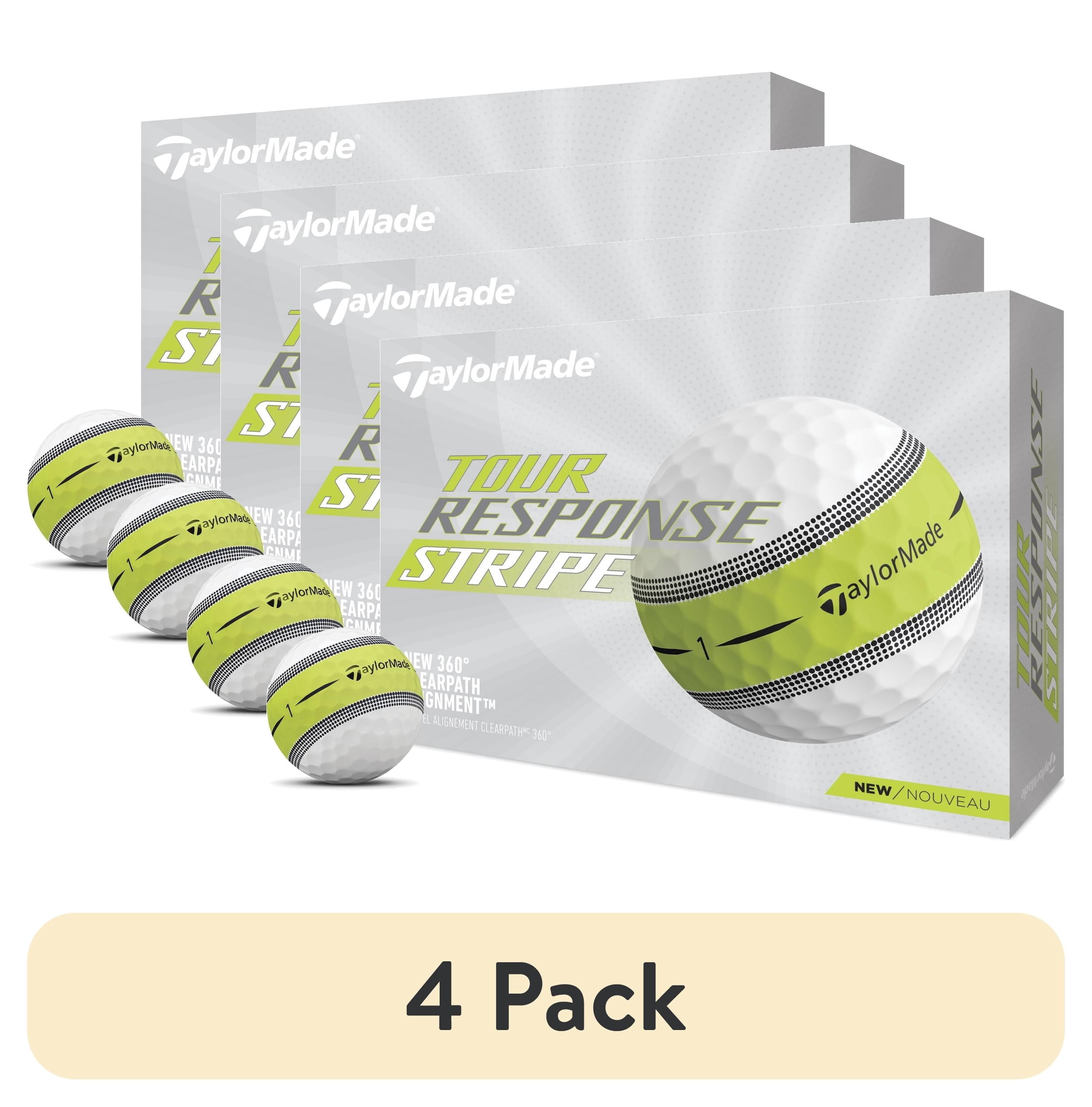 (4 Pack)  Tour Response Stripe Golf Balls, 12 Pack, White