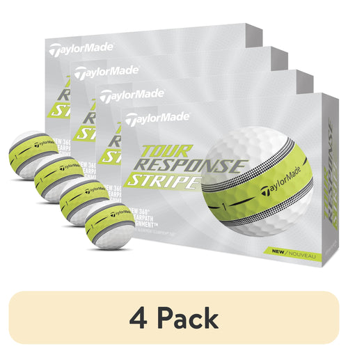 (4 Pack)  Tour Response Stripe Golf Balls, 12 Pack, White