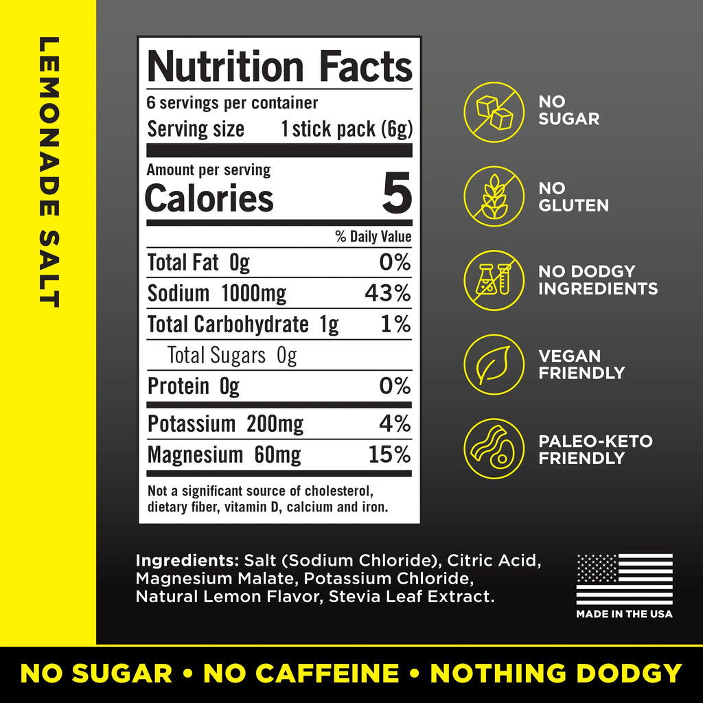 Zero Sugar Electrolyte Drink Mix - Lemonade - 6 Count
