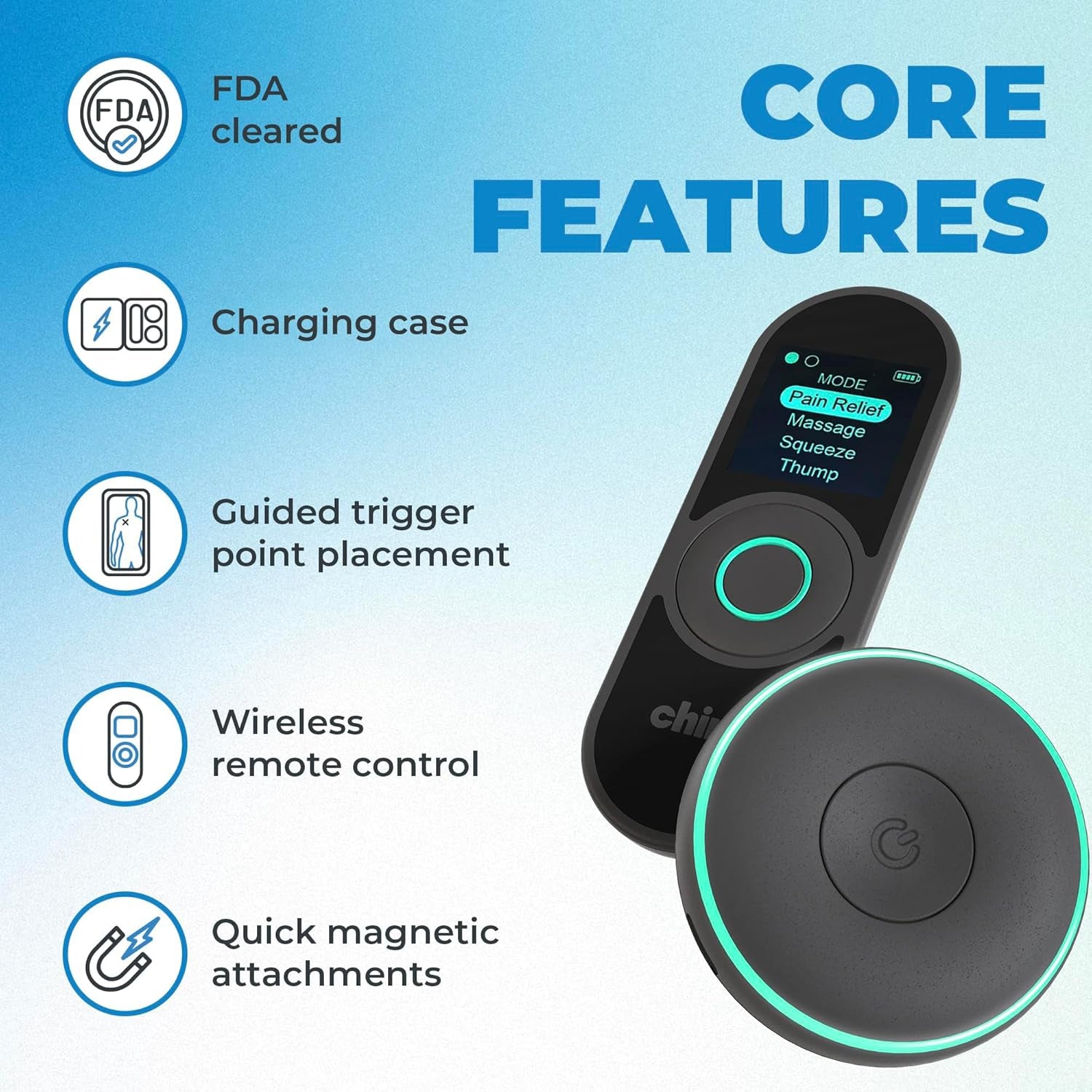 Halo Wireless Muscle Stimulator – Portable EMS Device for Muscle Recovery, Pain Relief, and Strength Training, Stimulate Muscles for Faster Recovery & Growth (Double)