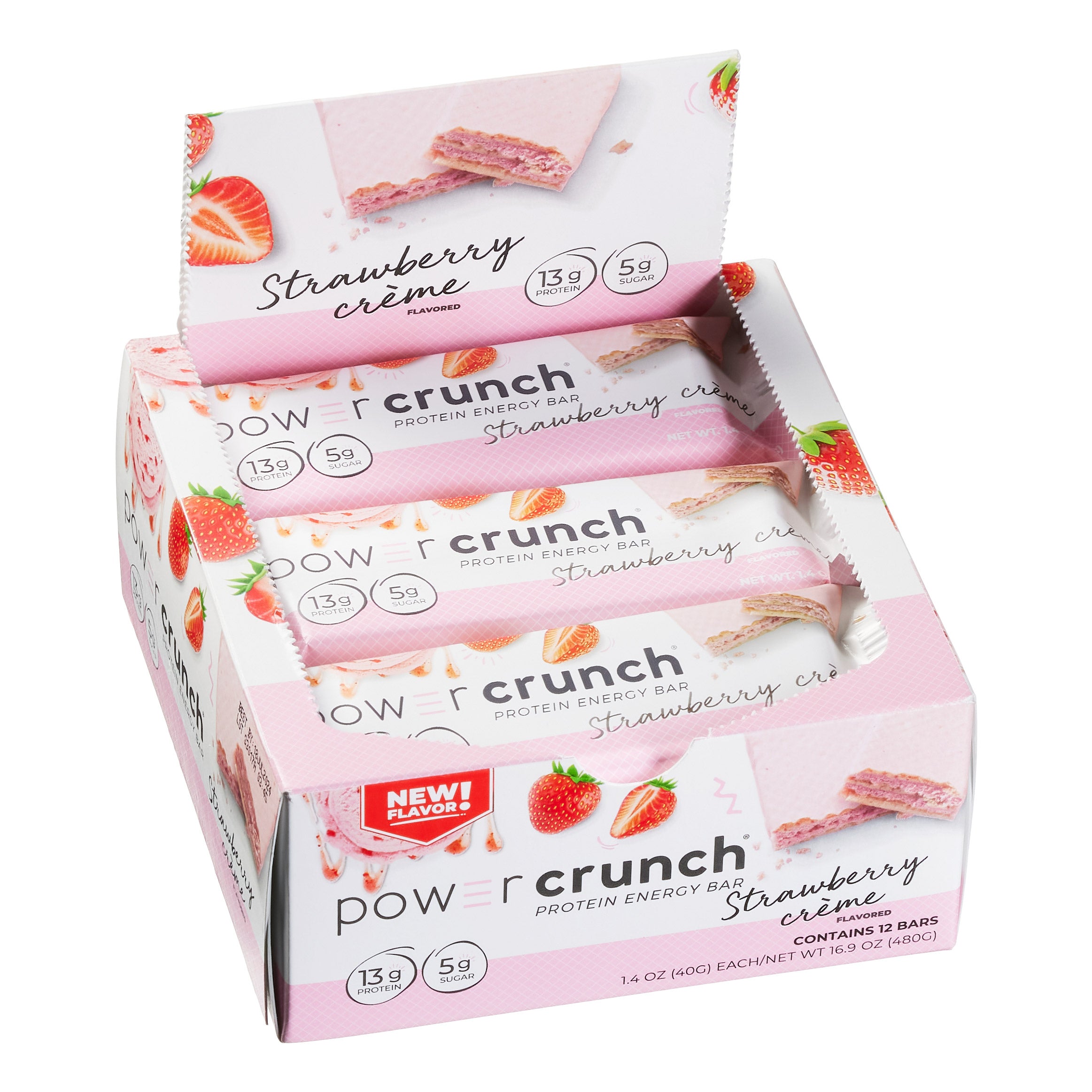 Protein Energy Bar, Strawberry Creme, 1.4 Oz, 12-Count