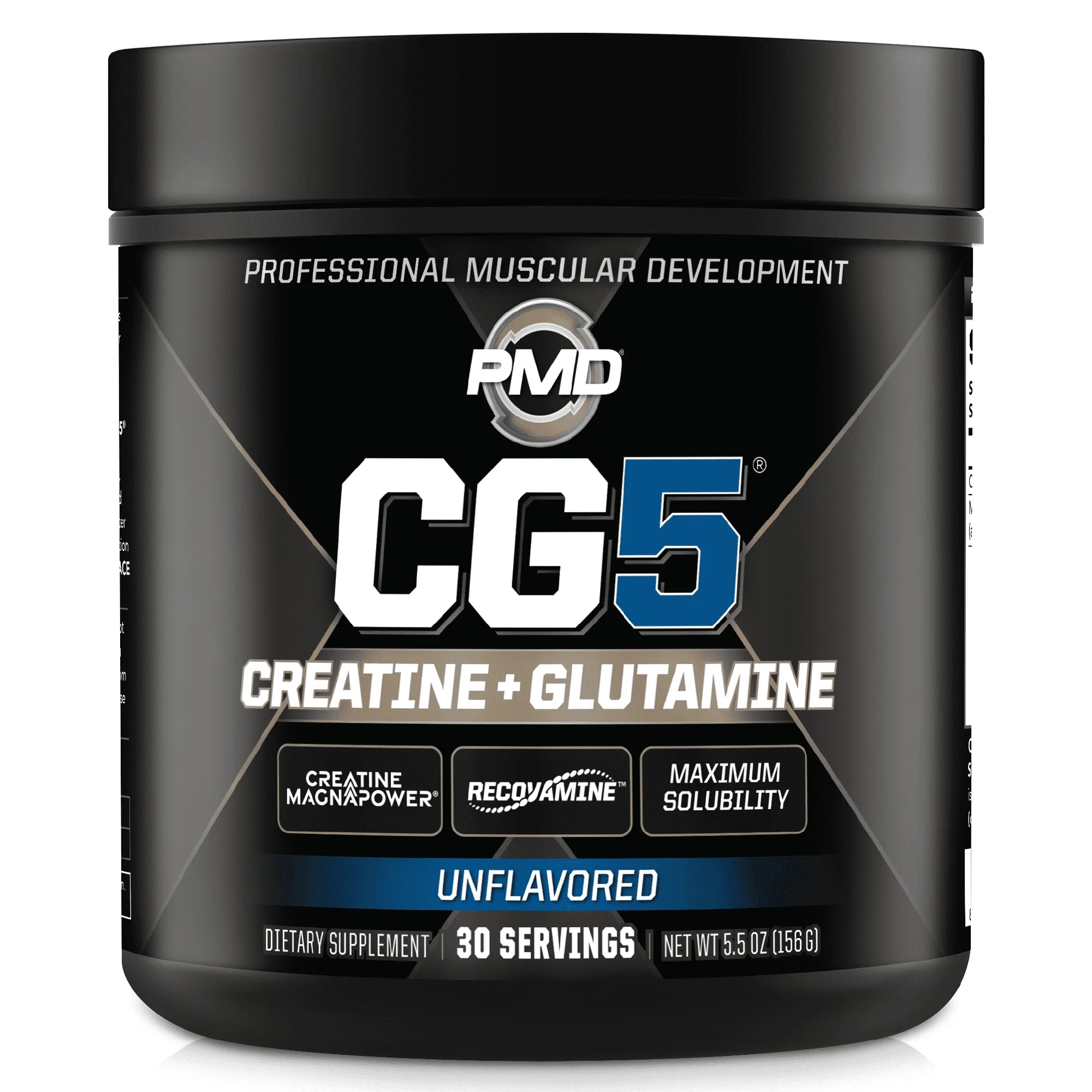 Sports CG5 - Premium Creatine and L Glutamine Powder - Maximum Strength Power Recovery, Build Lean Muscle, Increase Workout Performance - Pre Workout and Post Workout - Unflavored (30 Servings)