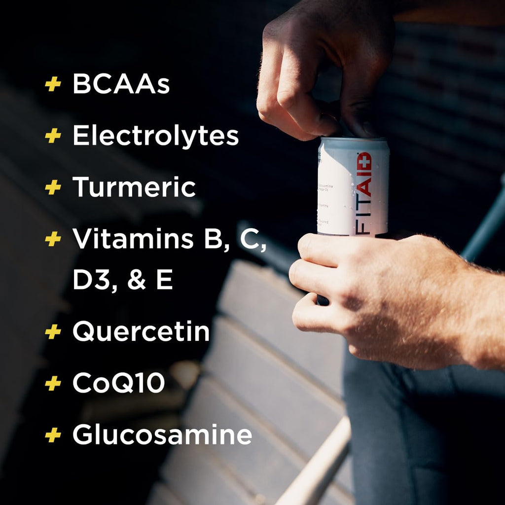 GOLFERAID Performance Blend, Up Your Golf Game, No Caffeine, Glucosamine, Turmeric, MSM, CoQ10, B-Complex, BCAAs and Electrolytes, 40 Calories, 100% Clean, Paleo, Vegan, 12-oz. cans (Pack of 24)