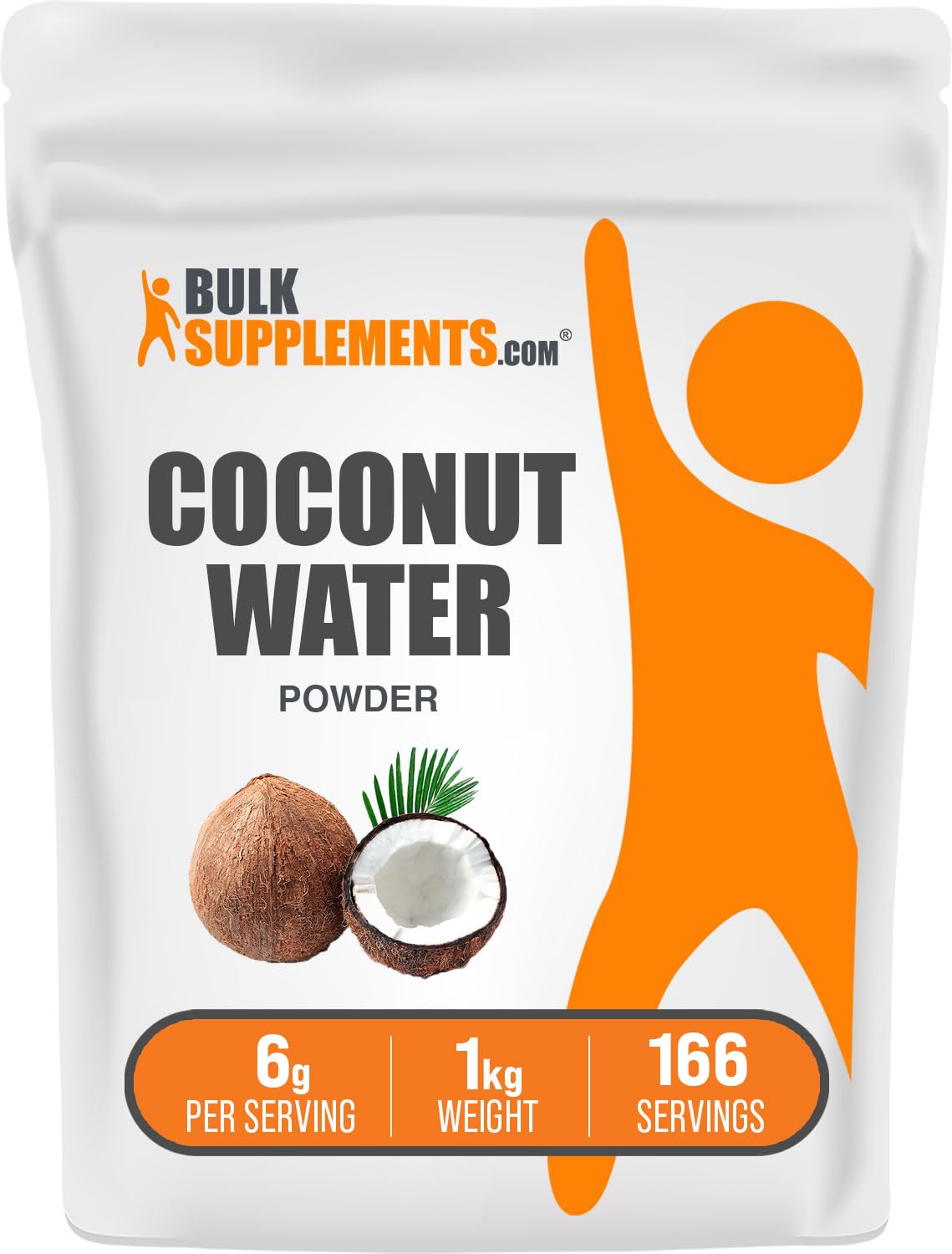 BulkSupplements.com Coconut Water Powder - Electrolyte Supplement, Water Flavoring & Enhancer - No Sugar Added & Gluten Free, 6g per Serving, 1kg (2.2 lbs) (Pack of 1)
