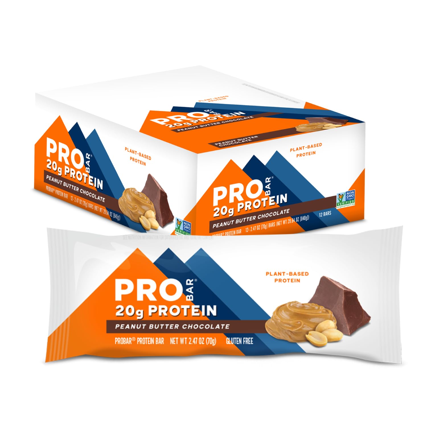 PROBAR - PROTEIN Bar, Chocolate Brownie, Non-GMO, Gluten-Free, Healthy, Plant-Based, Whole-Food Ingredients, Natural Energy (12 Count)