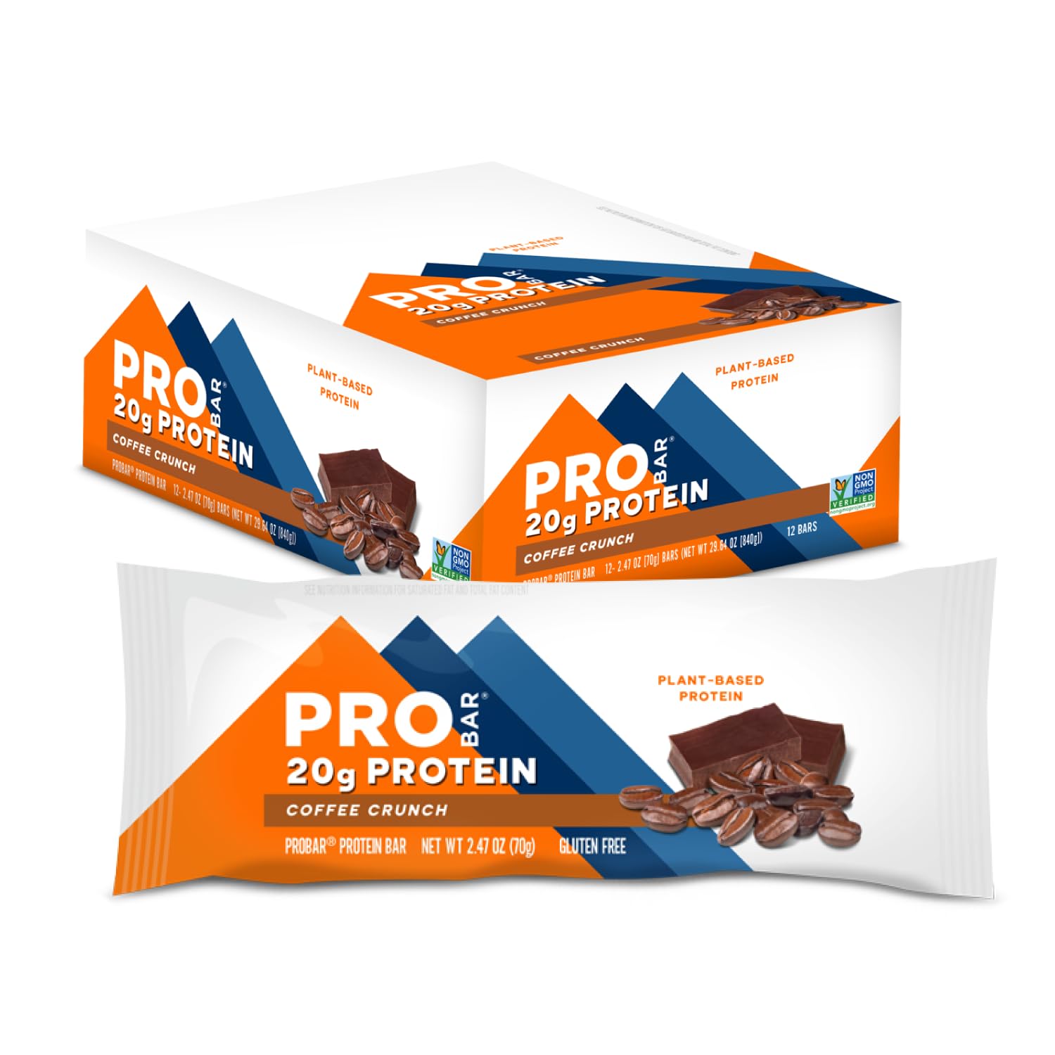 PROBAR - PROTEIN Bar, Chocolate Brownie, Non-GMO, Gluten-Free, Healthy, Plant-Based, Whole-Food Ingredients, Natural Energy (12 Count)