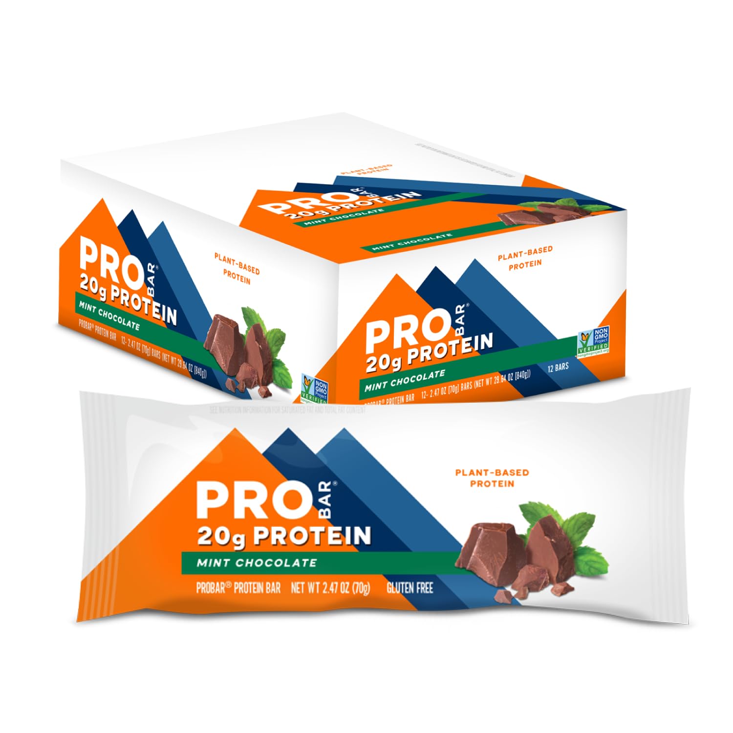 PROBAR - PROTEIN Bar, Chocolate Brownie, Non-GMO, Gluten-Free, Healthy, Plant-Based, Whole-Food Ingredients, Natural Energy (12 Count)