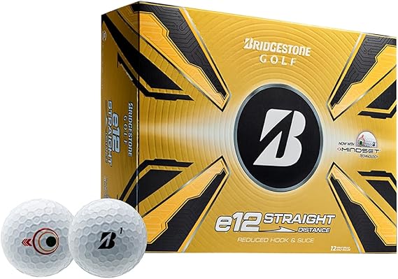 Bridgestone E12 CONTACT Golf Balls W/ Contact Force Dimples, White, 12 Pack