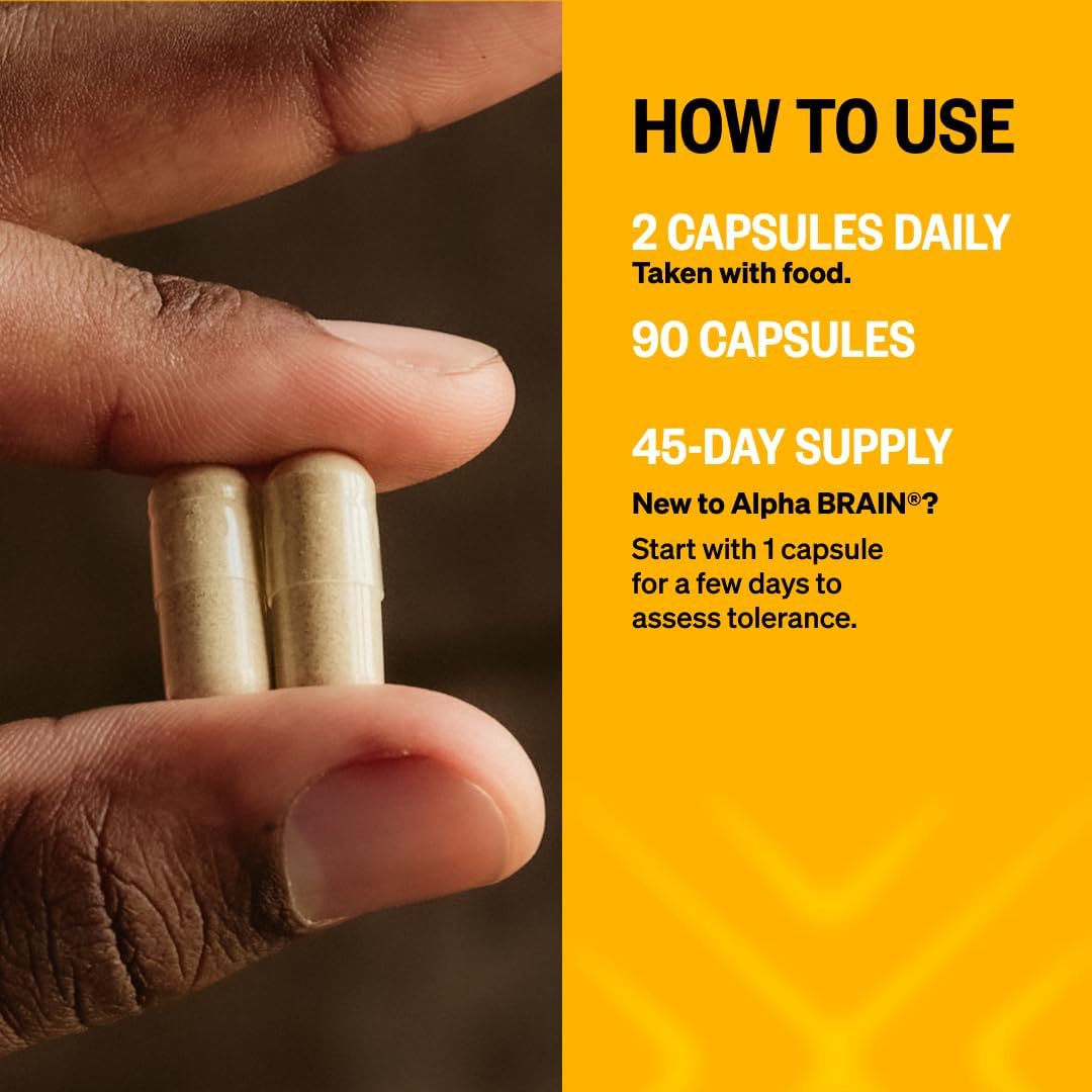 ONNIT Alpha Brain Nootropic Focus Capsules, Nootropics Brain Support Supplement for Memory, Mental Clarity and Cognitive Support with L-Theanine, Vitamin B6 and Huperzine A, 90 Count (Pack of 3)