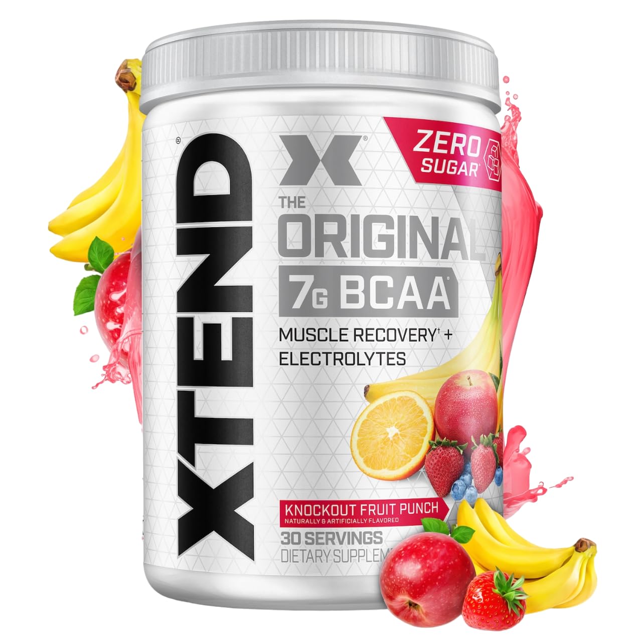Xtend Original BCAA Powder 7g BCAA and 2.5g L-Glutamine, Sugar Free Post Workout Muscle Recovery Drink with Amino Acids for Men & Women, 90 Servings