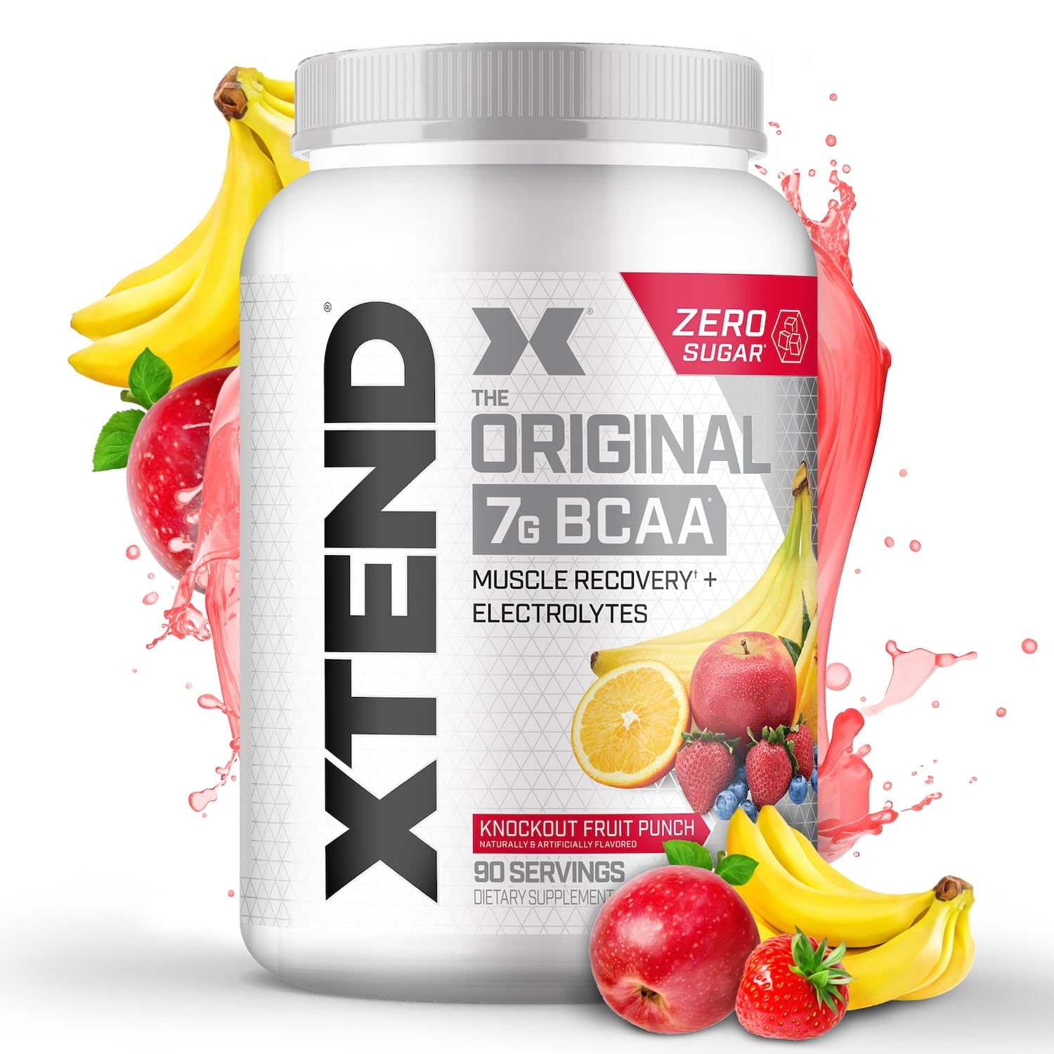 Xtend Original BCAA Powder 7g BCAA and 2.5g L-Glutamine, Sugar Free Post Workout Muscle Recovery Drink with Amino Acids for Men & Women, 90 Servings