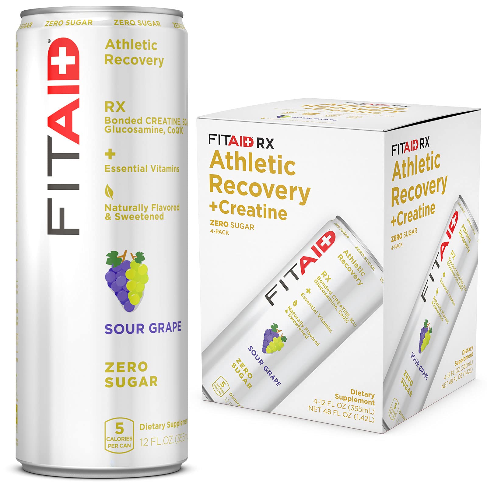 GOLFERAID Performance Blend, Up Your Golf Game, No Caffeine, Glucosamine, Turmeric, MSM, CoQ10, B-Complex, BCAAs and Electrolytes, 40 Calories, 100% Clean, Paleo, Vegan, 12-oz. cans (Pack of 24)