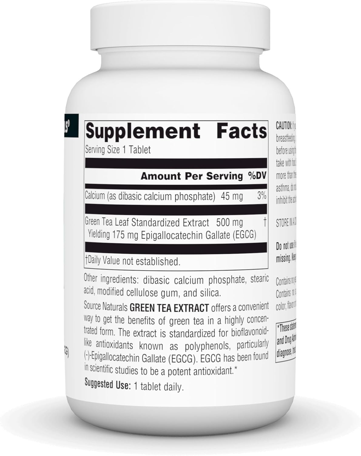 Source Naturals Green Tea Extract - Super Antioxidant* 500mg (YIELDING 175 MG EGCG) - 120 Tablets