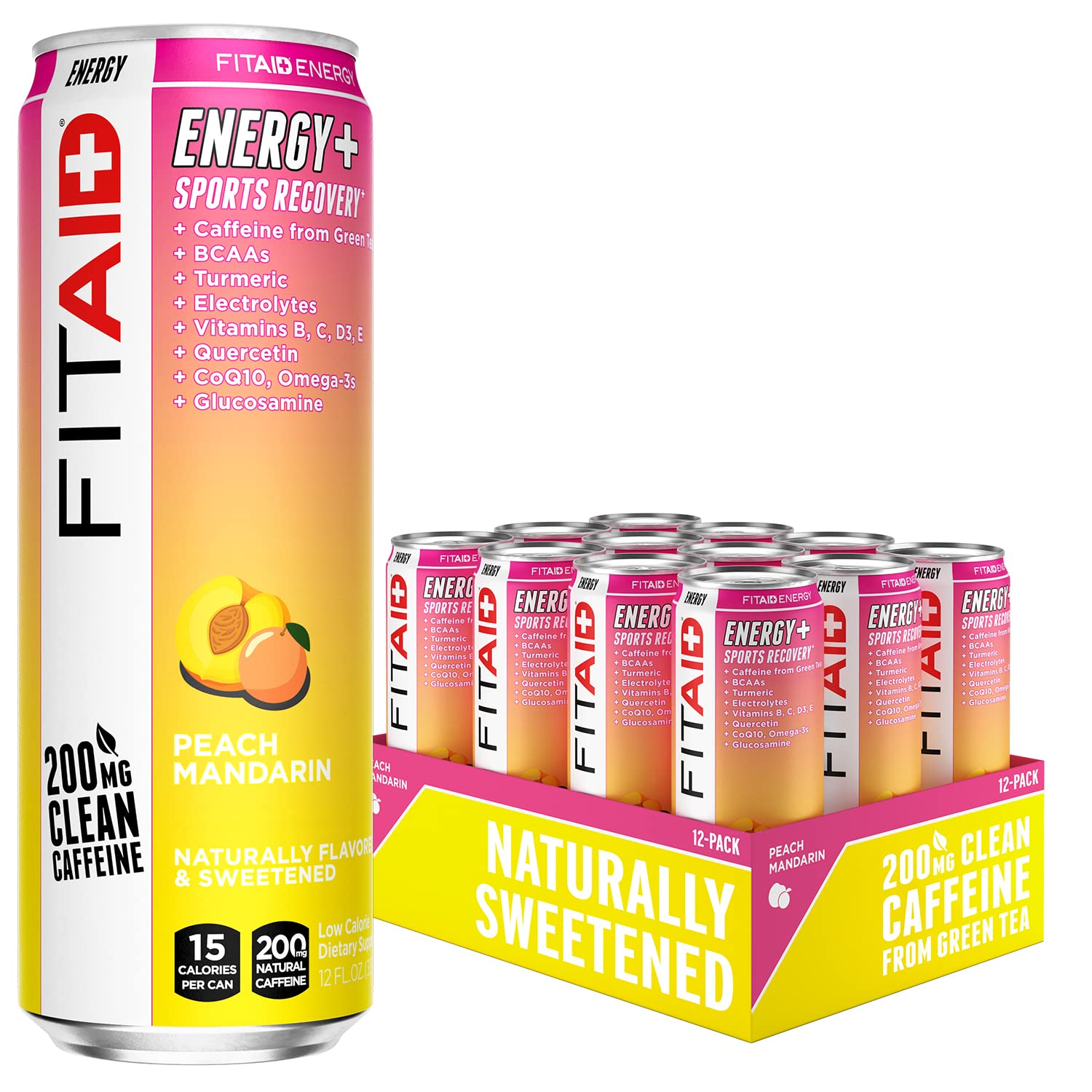 GOLFERAID Performance Blend, Up Your Golf Game, No Caffeine, Glucosamine, Turmeric, MSM, CoQ10, B-Complex, BCAAs and Electrolytes, 40 Calories, 100% Clean, Paleo, Vegan, 12-oz. cans (Pack of 24)