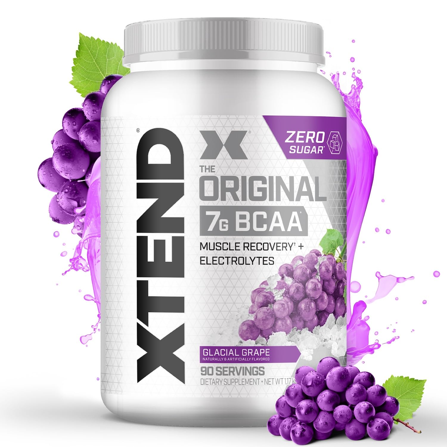 Xtend Original BCAA Powder 7g BCAA and 2.5g L-Glutamine, Sugar Free Post Workout Muscle Recovery Drink with Amino Acids for Men & Women, 90 Servings