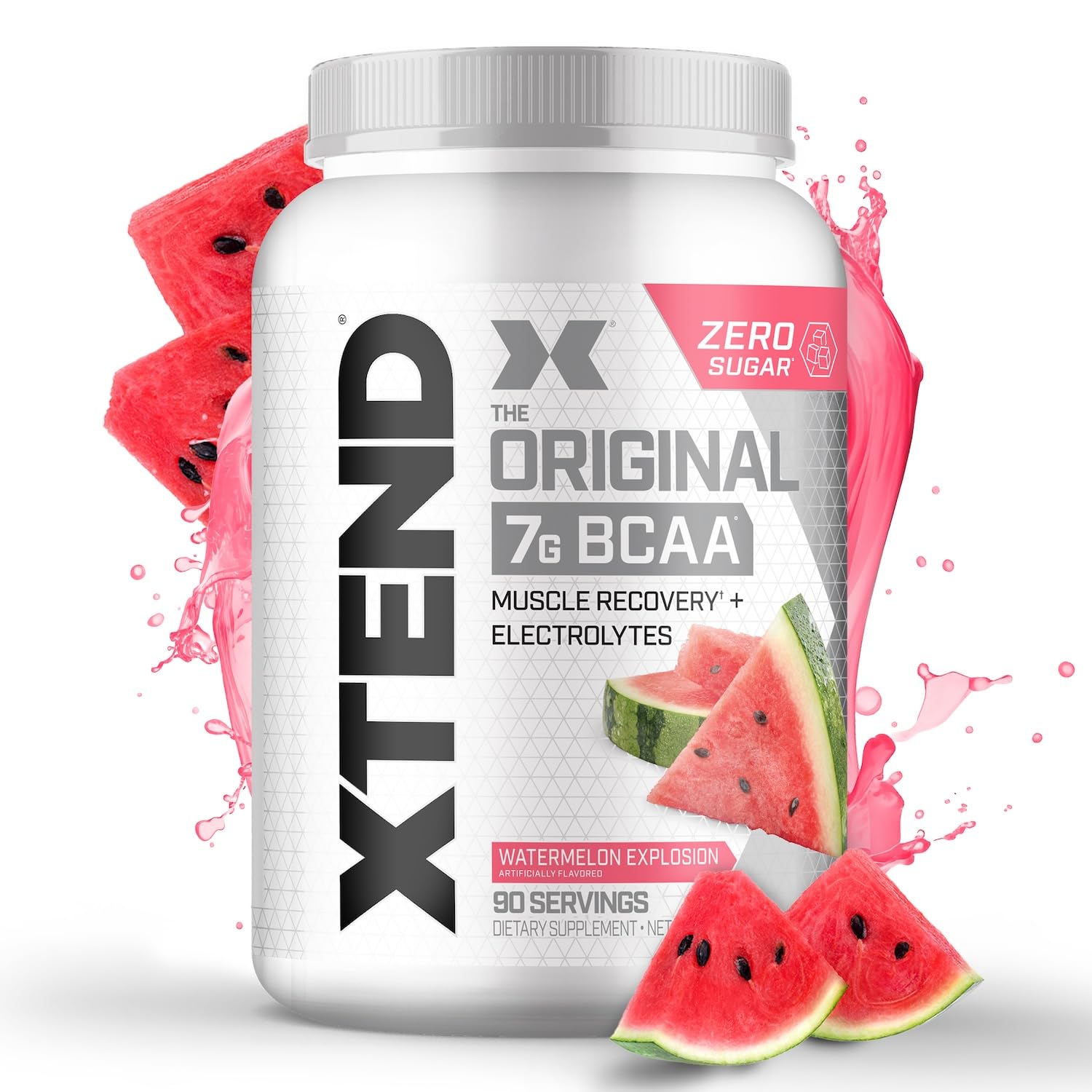 Xtend Original BCAA Powder 7g BCAA and 2.5g L-Glutamine, Sugar Free Post Workout Muscle Recovery Drink with Amino Acids for Men & Women, 90 Servings