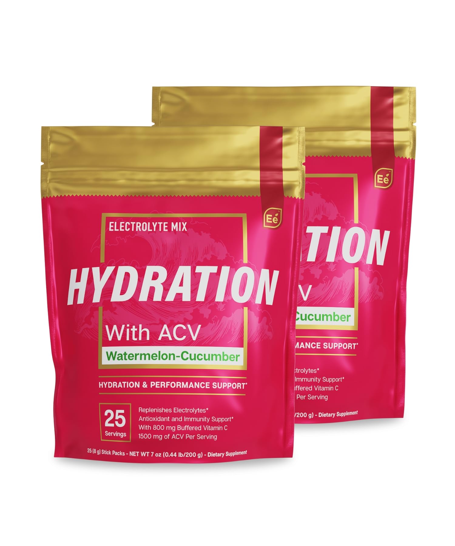 Essential Elements Hydration Packets - Variety Pack - Sugar Free Electrolytes Powder Packets - 15 Stick Packs of Electrolytes Powder No Sugar - Hydration Drink - with ACV & Vitamin C
