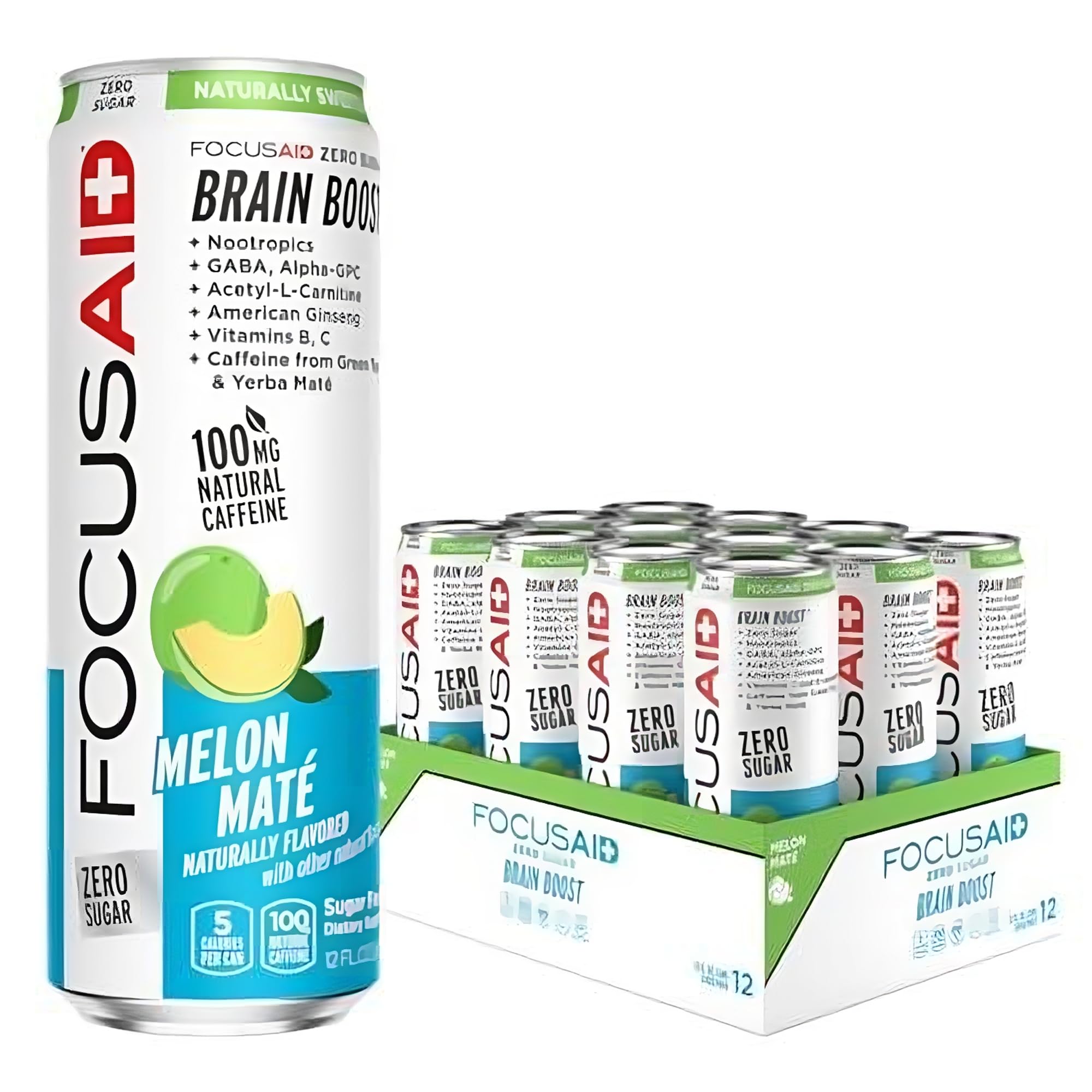 GOLFERAID Performance Blend, Up Your Golf Game, No Caffeine, Glucosamine, Turmeric, MSM, CoQ10, B-Complex, BCAAs and Electrolytes, 40 Calories, 100% Clean, Paleo, Vegan, 12-oz. cans (Pack of 24)