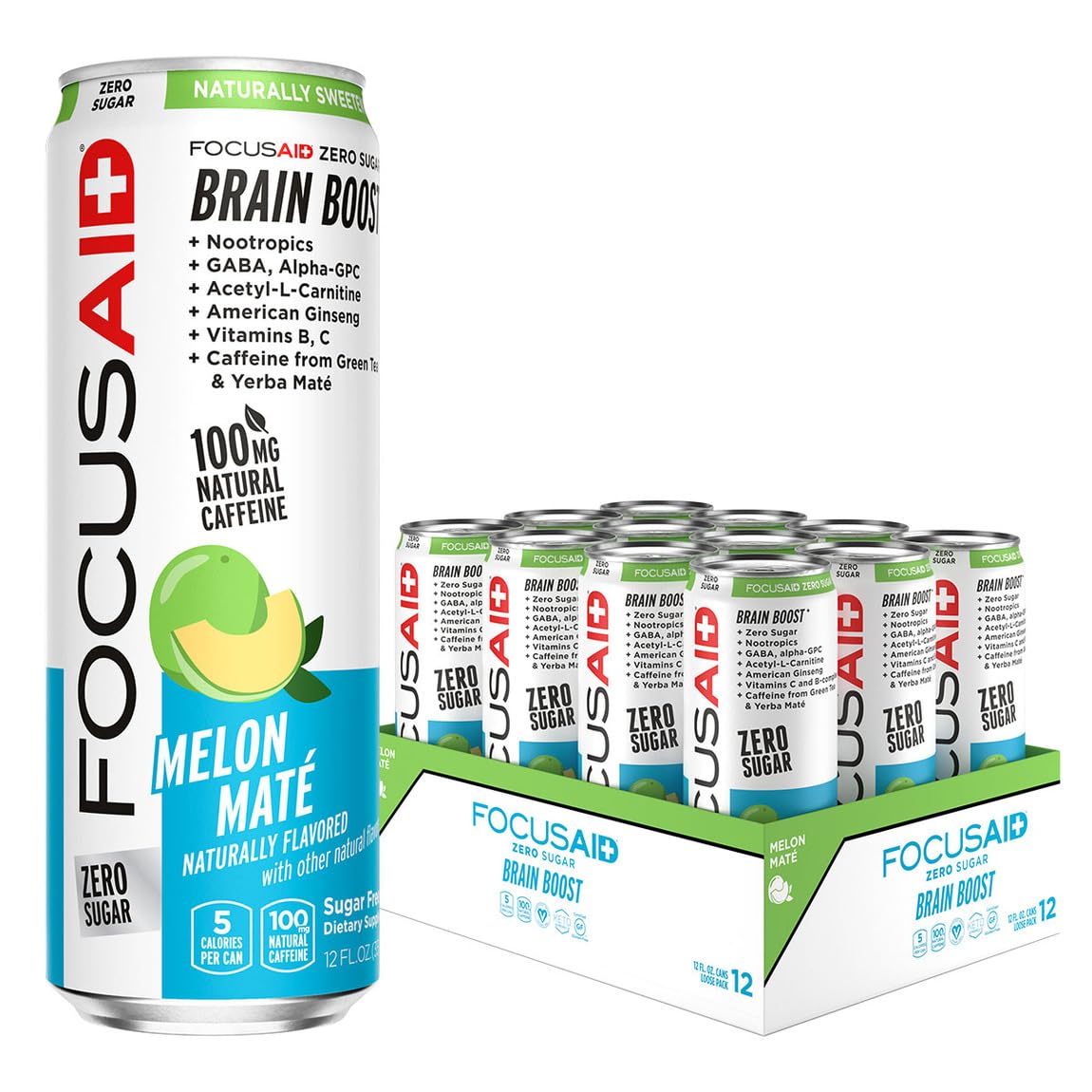 GOLFERAID Performance Blend, Up Your Golf Game, No Caffeine, Glucosamine, Turmeric, MSM, CoQ10, B-Complex, BCAAs and Electrolytes, 40 Calories, 100% Clean, Paleo, Vegan, 12-oz. cans (Pack of 24)