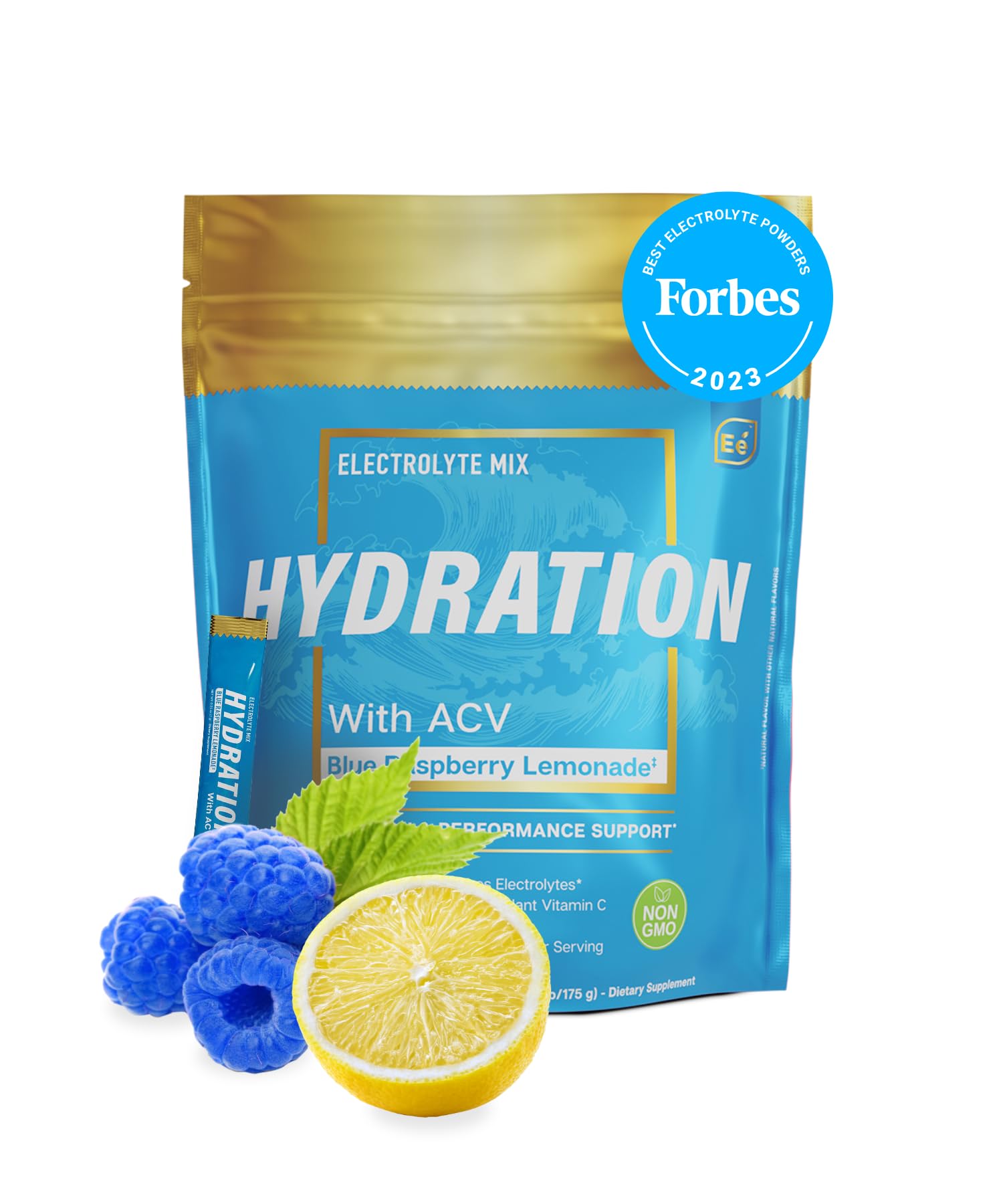 Essential Elements Hydration Packets - Variety Pack - Sugar Free Electrolytes Powder Packets - 15 Stick Packs of Electrolytes Powder No Sugar - Hydration Drink - with ACV & Vitamin C