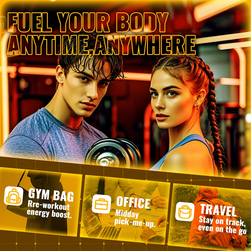 zipvit Creatine Monohydrate Gummies (5g) – Pre-Workout Energy & Muscle Growth Support for Men & Women | Orange Electrolyte Gummies (135 Count)