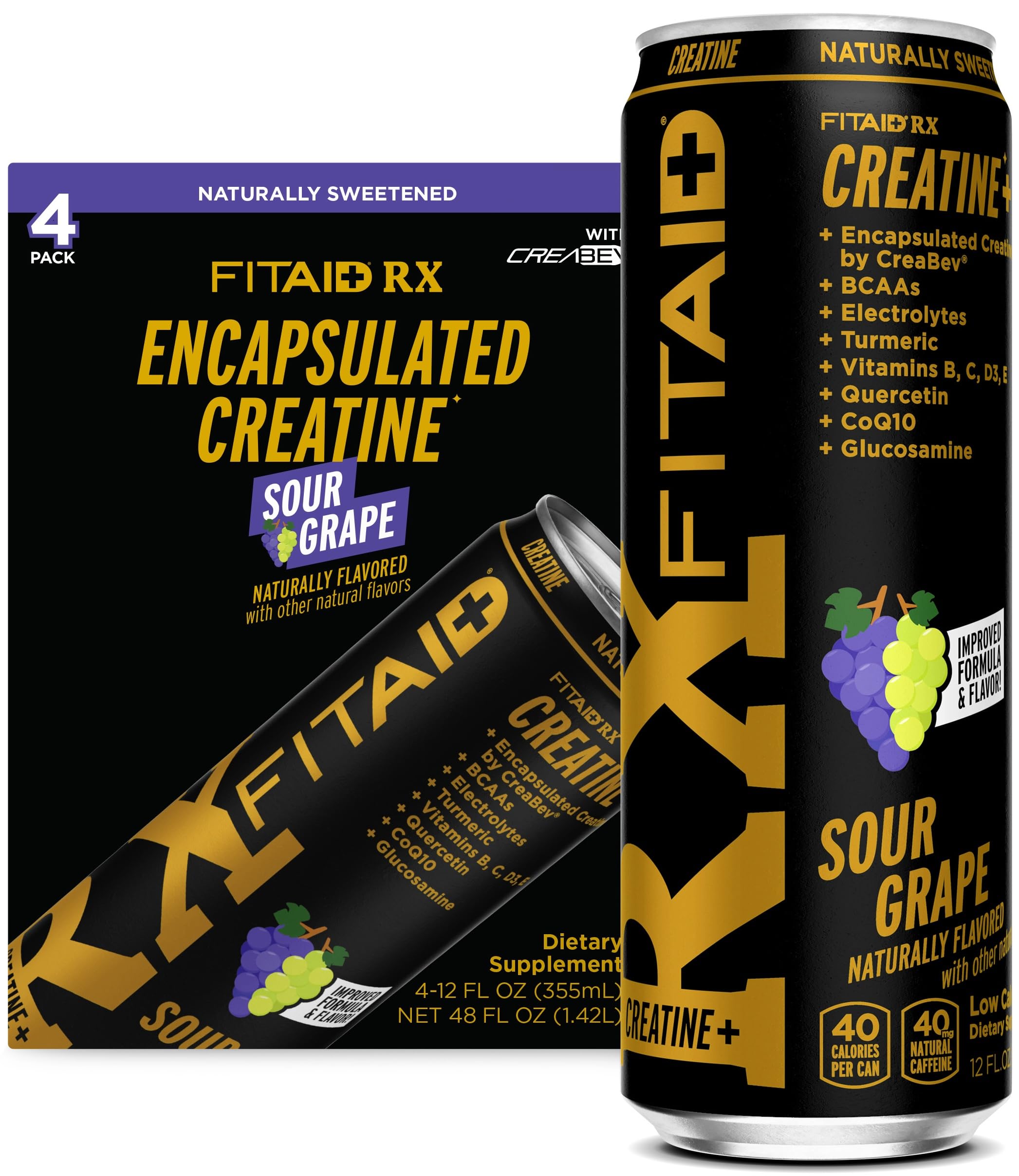 GOLFERAID Performance Blend, Up Your Golf Game, No Caffeine, Glucosamine, Turmeric, MSM, CoQ10, B-Complex, BCAAs and Electrolytes, 40 Calories, 100% Clean, Paleo, Vegan, 12-oz. cans (Pack of 24)