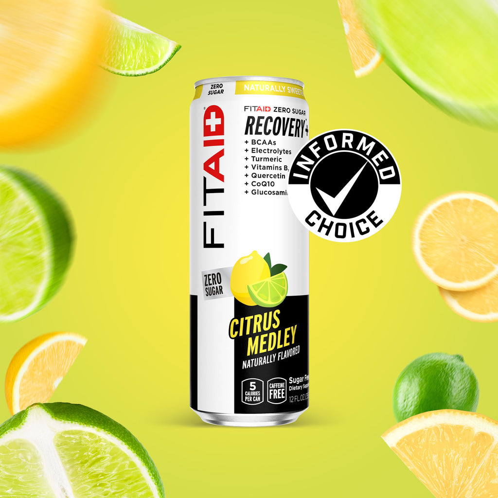 GOLFERAID Performance Blend, Up Your Golf Game, No Caffeine, Glucosamine, Turmeric, MSM, CoQ10, B-Complex, BCAAs and Electrolytes, 40 Calories, 100% Clean, Paleo, Vegan, 12-oz. cans (Pack of 24)