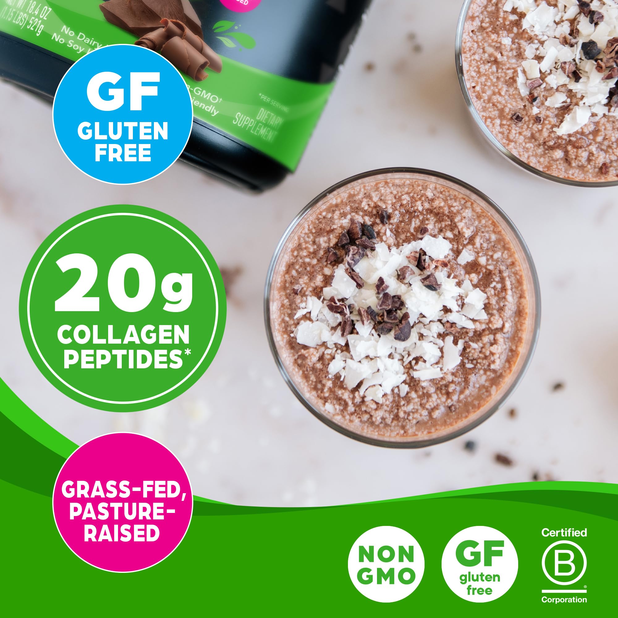 Orgain Hydrolyzed Collagen Peptides Powder For Women & Men, 20g Grass Fed Collagen, Unflavored - Hair, Skin, Nail, & Joint Support Supplement, Paleo & Keto, Non-GMO, Type I and III, 1lb