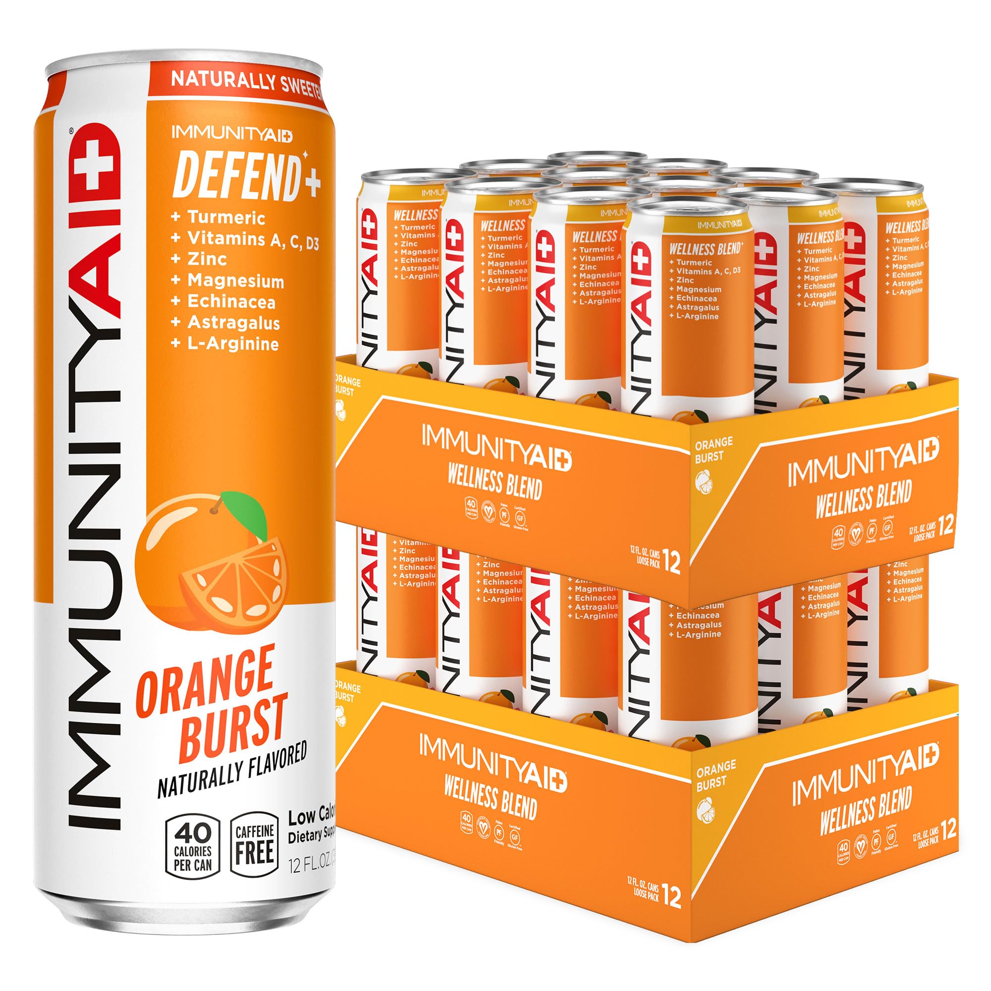 GOLFERAID Performance Blend, Up Your Golf Game, No Caffeine, Glucosamine, Turmeric, MSM, CoQ10, B-Complex, BCAAs and Electrolytes, 40 Calories, 100% Clean, Paleo, Vegan, 12-oz. cans (Pack of 24)