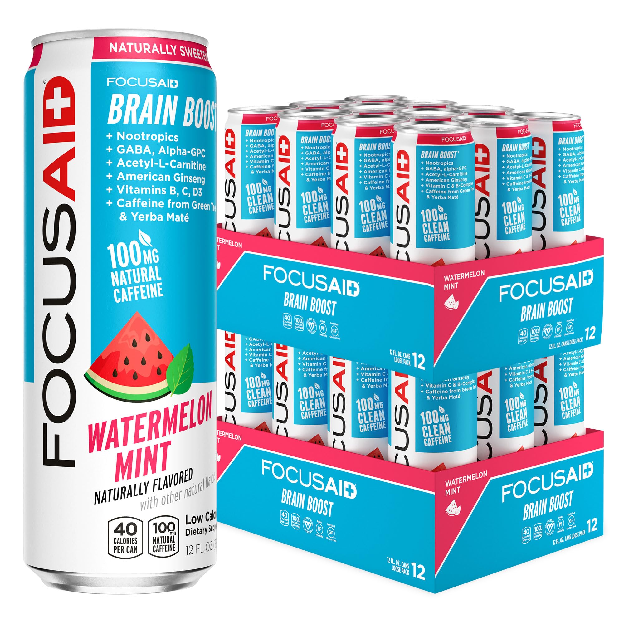 GOLFERAID Performance Blend, Up Your Golf Game, No Caffeine, Glucosamine, Turmeric, MSM, CoQ10, B-Complex, BCAAs and Electrolytes, 40 Calories, 100% Clean, Paleo, Vegan, 12-oz. cans (Pack of 24)