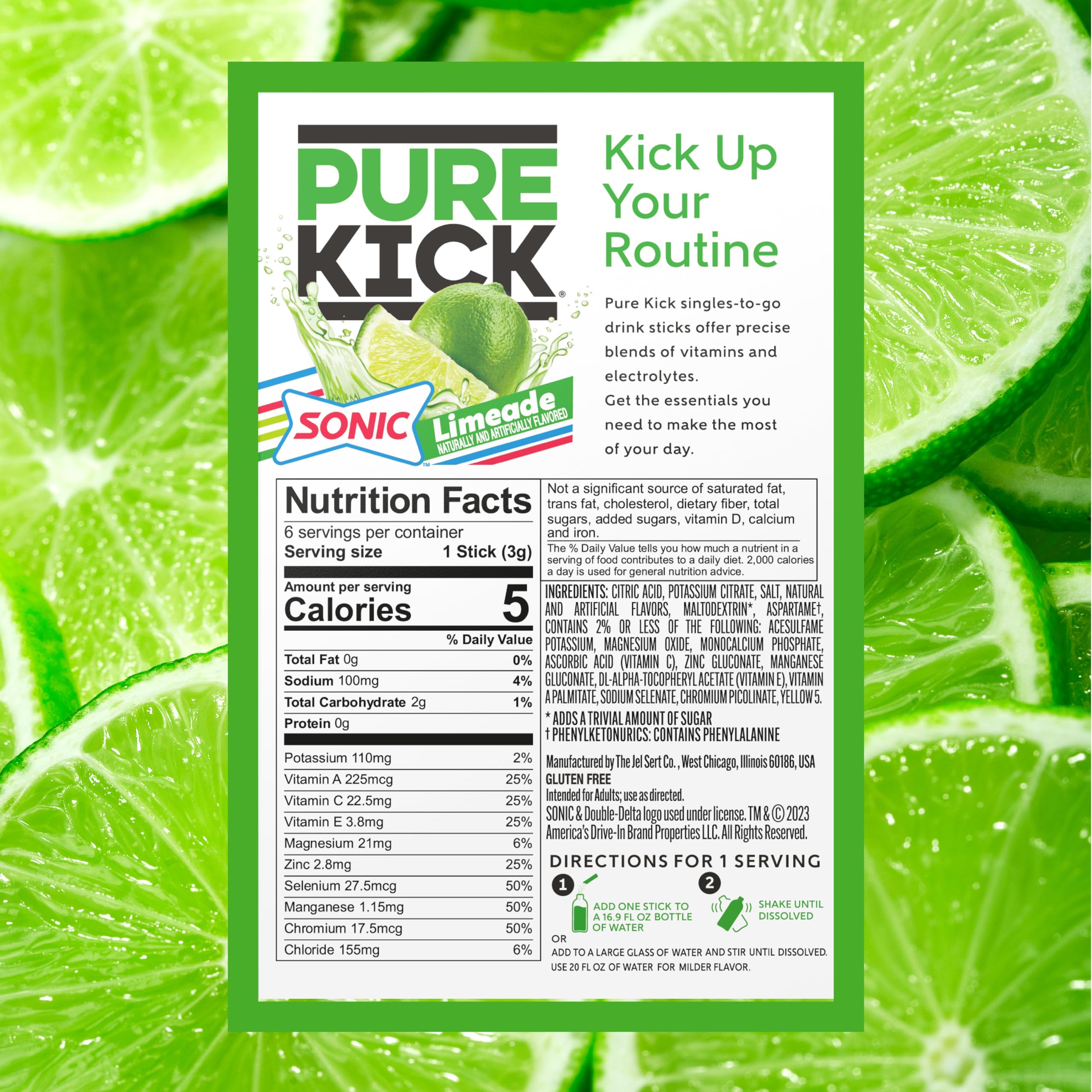 PURE KICK Energy and Hydrate Singles To Go Drink Mix Variety Pack, Black cherry Pomegranate, Orange Passion Fruit, Strawberry watermelon and Concord Grape, 30 Count (Pack - 1)