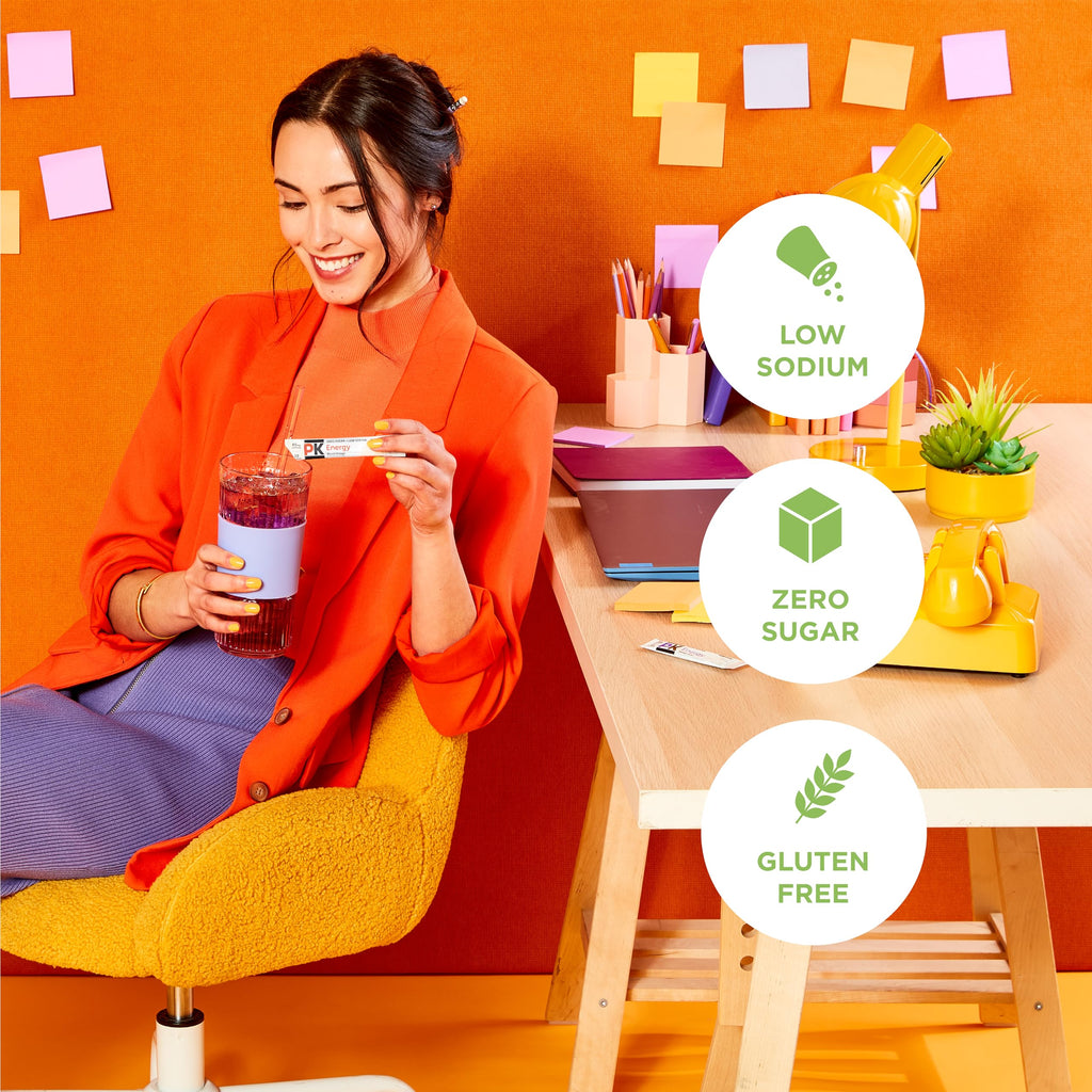 PURE KICK Energy and Hydrate Singles To Go Drink Mix Variety Pack, Black cherry Pomegranate, Orange Passion Fruit, Strawberry watermelon and Concord Grape, 30 Count (Pack - 1)