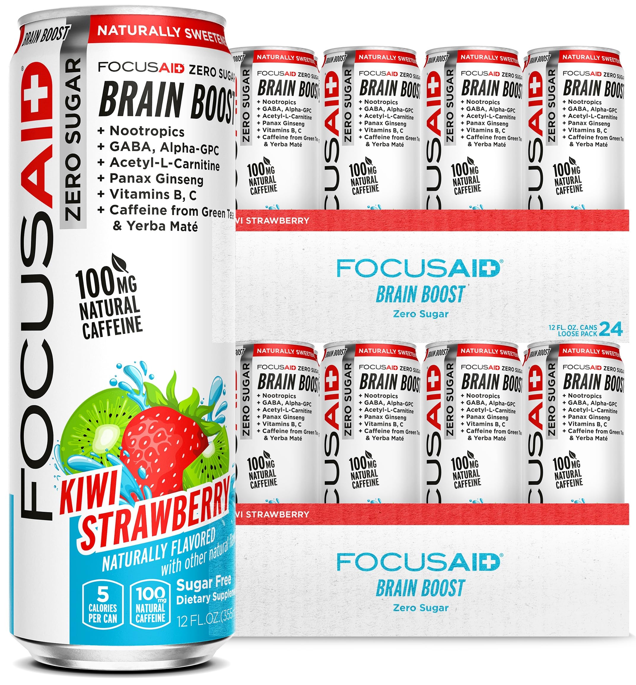 GOLFERAID Performance Blend, Up Your Golf Game, No Caffeine, Glucosamine, Turmeric, MSM, CoQ10, B-Complex, BCAAs and Electrolytes, 40 Calories, 100% Clean, Paleo, Vegan, 12-oz. cans (Pack of 24)