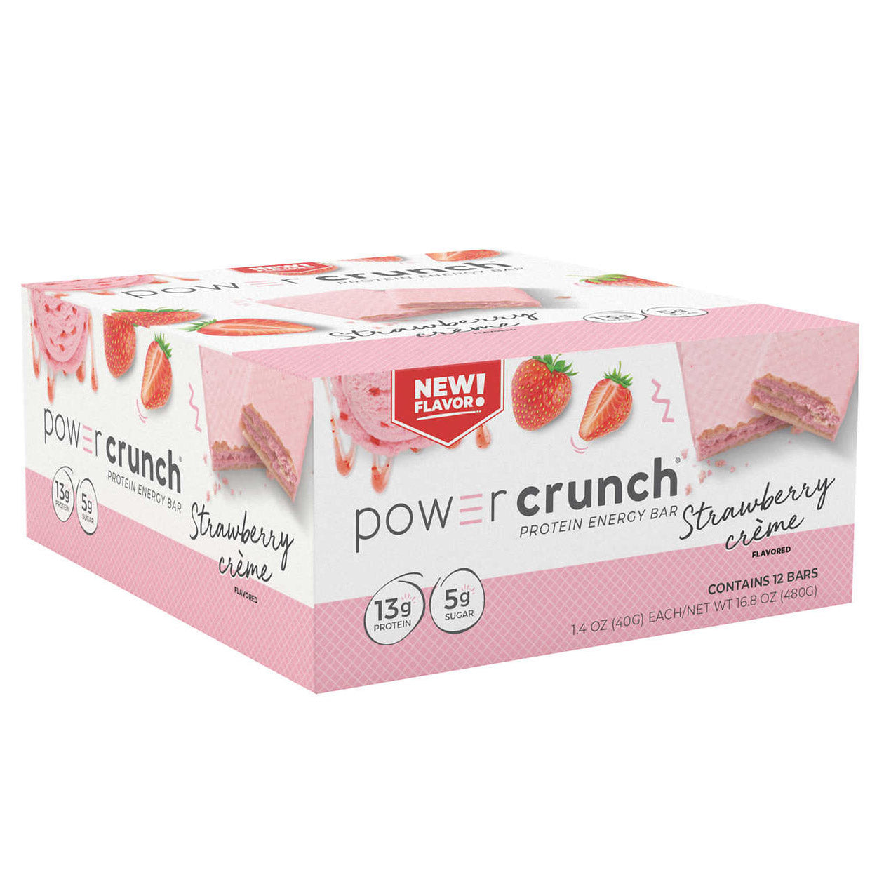 Protein Energy Bar, Strawberry Creme, 1.4 Oz, 12-Count