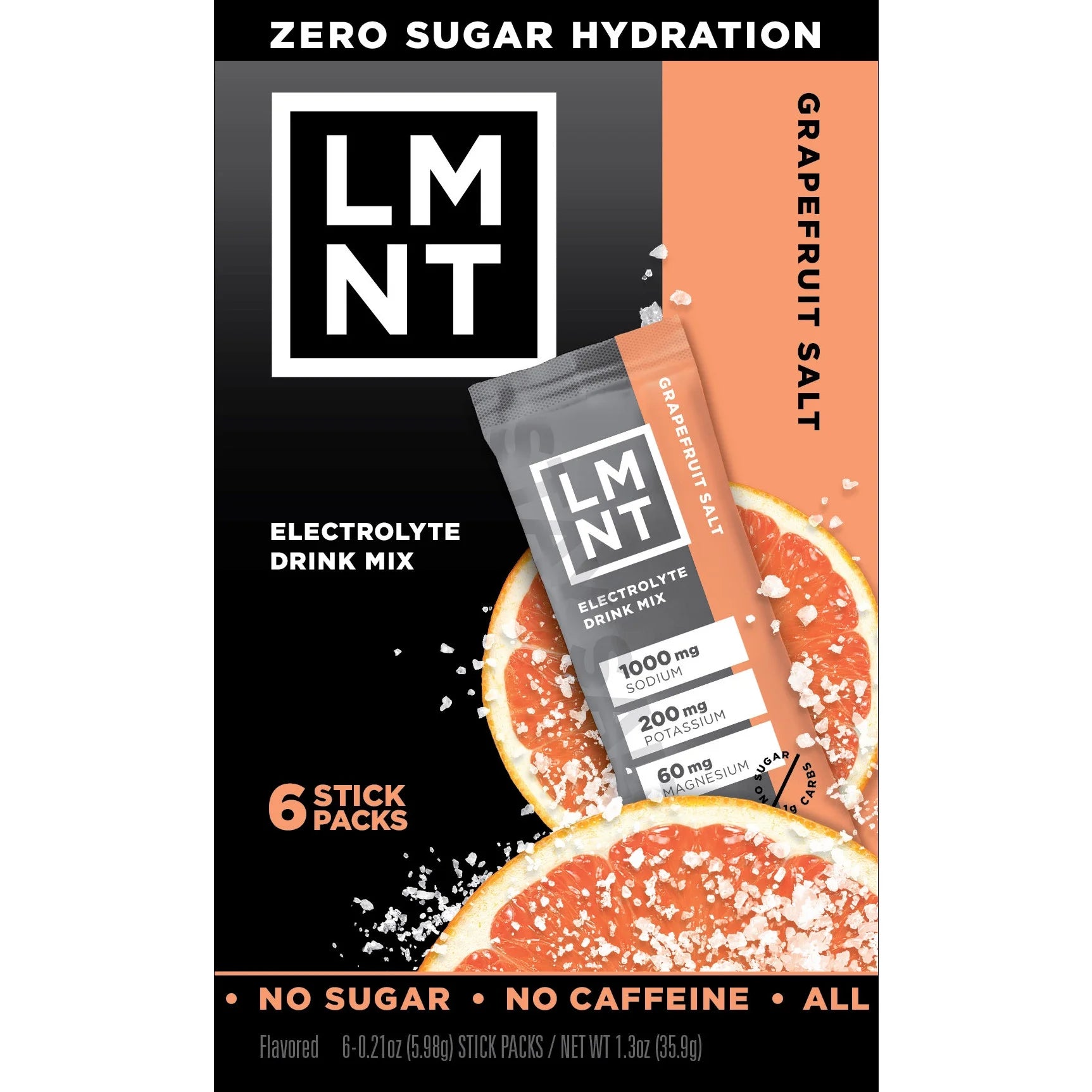 Zero Sugar Electrolyte Drink Mix - Grapefruit - 6Ct